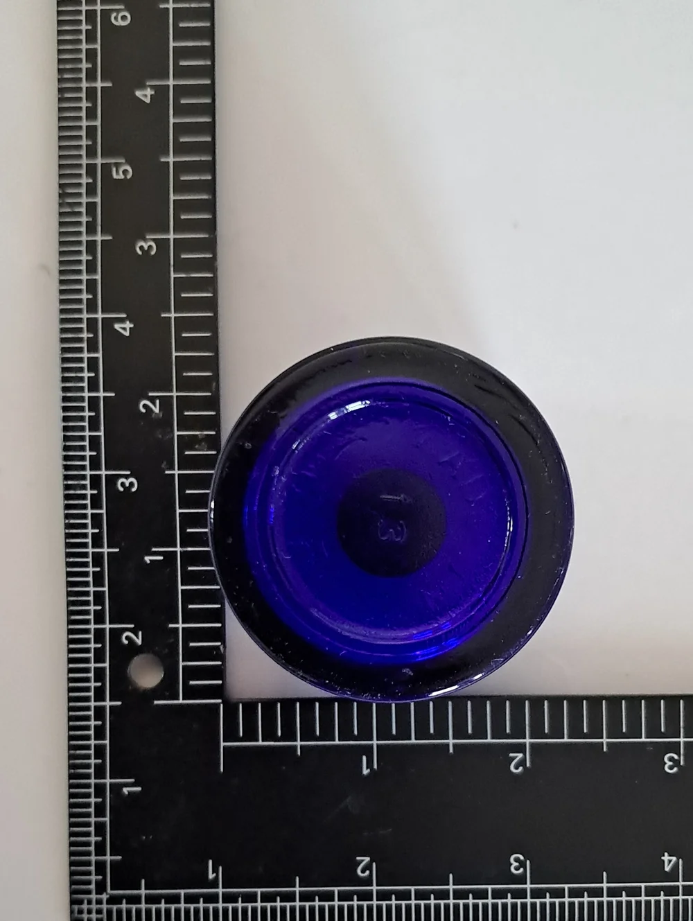 Cobalt Blue Opaque Glass Round USA Small Votive Candle Holder Display